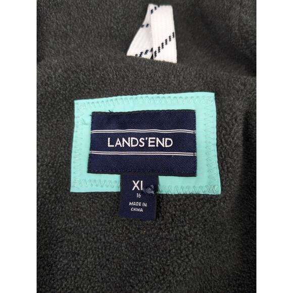 Lands' End Aqua/Teal Girls Winter Coat - Picture 2 of 13